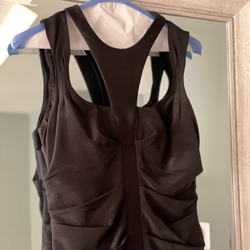 Nicole Miller Silk Ruched Cut Out Dress